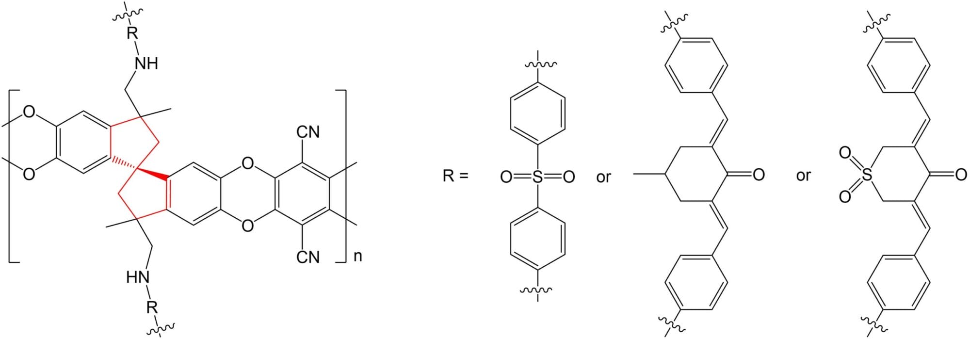 A cross linked porous polymer of the membrane developed by Sepion Technologies