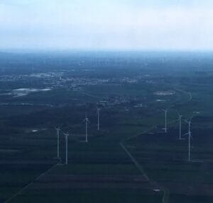 Wind turbines produce clean electricity in Austria.